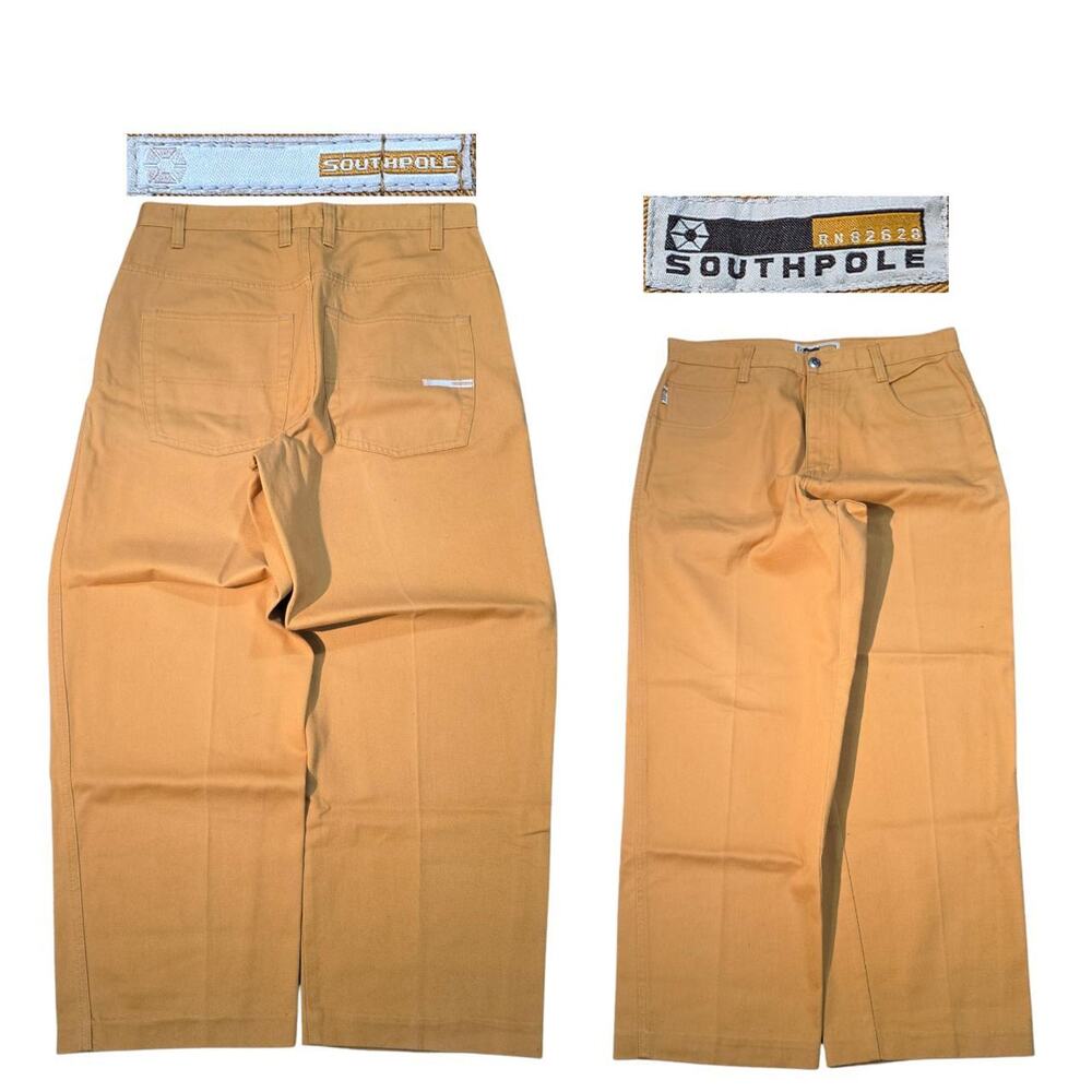 Y2K Baggy Yellow South Pole Jeans (34x30)